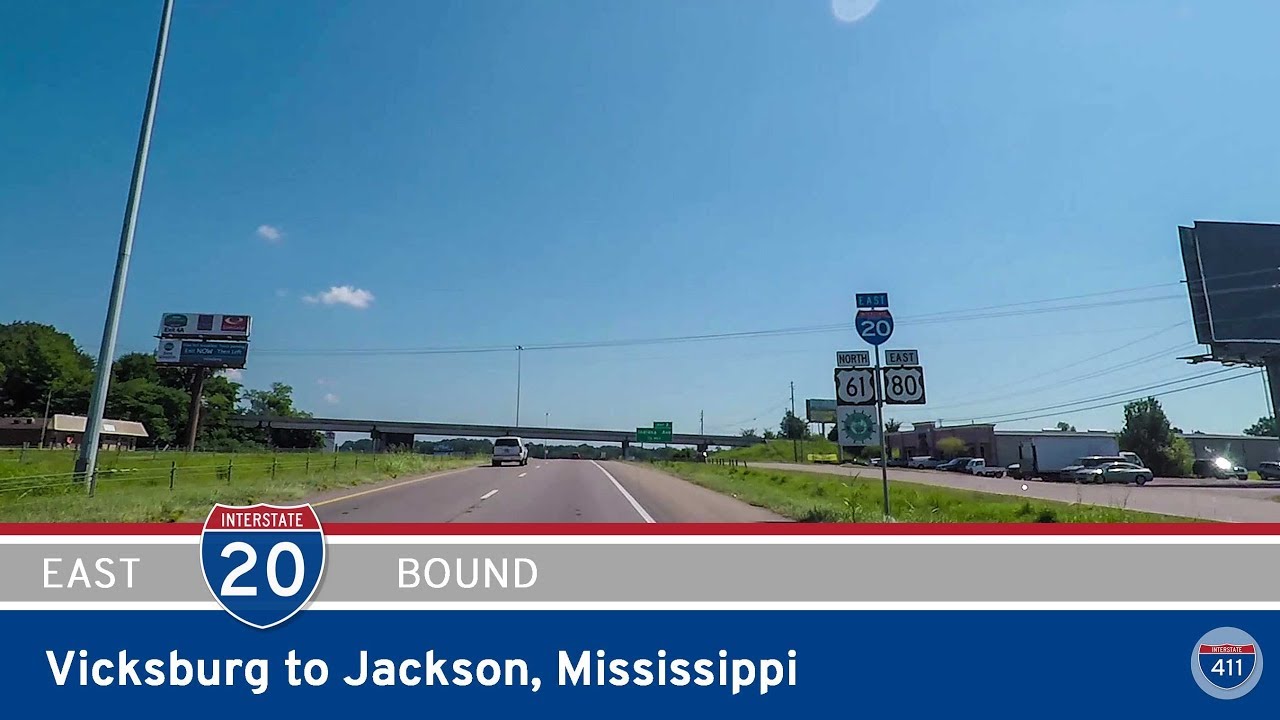 Interstate 20 - Vicksburg to Jackson - Mississippi |  Drive America