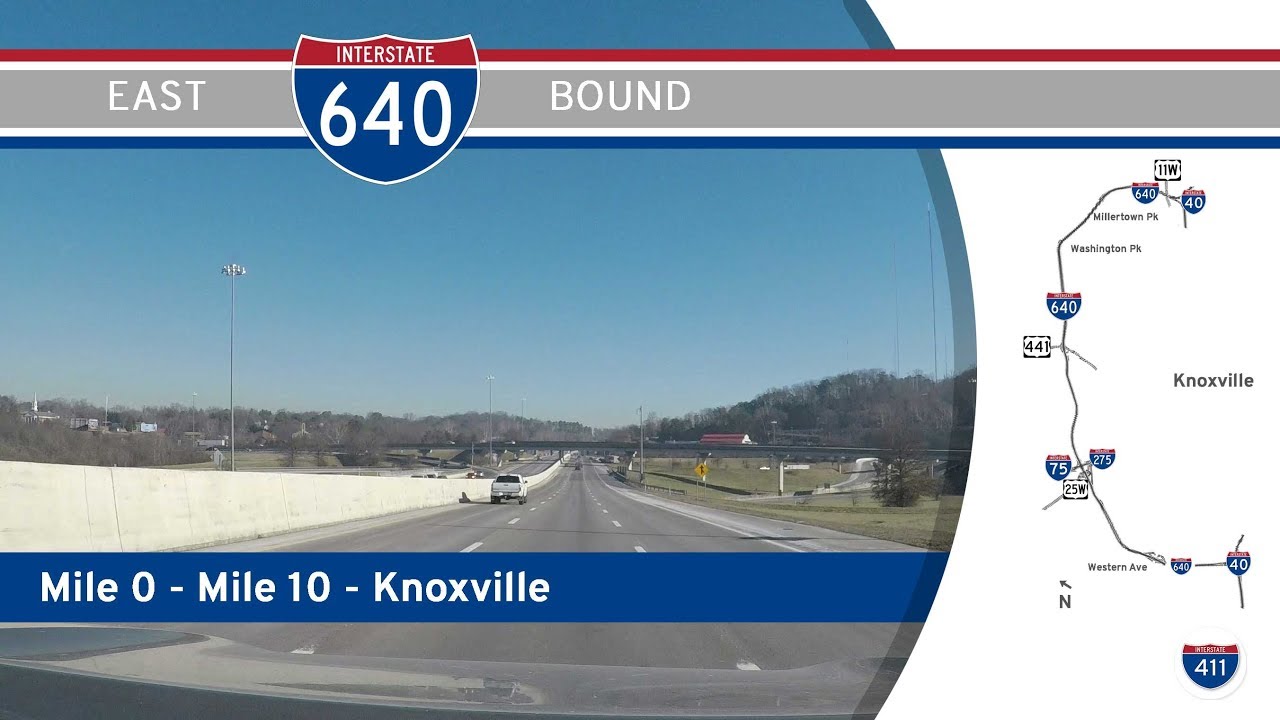 Interstate 640 - Mile 0 to Mile 10 - Knoxville, Tennessee |  Drive America