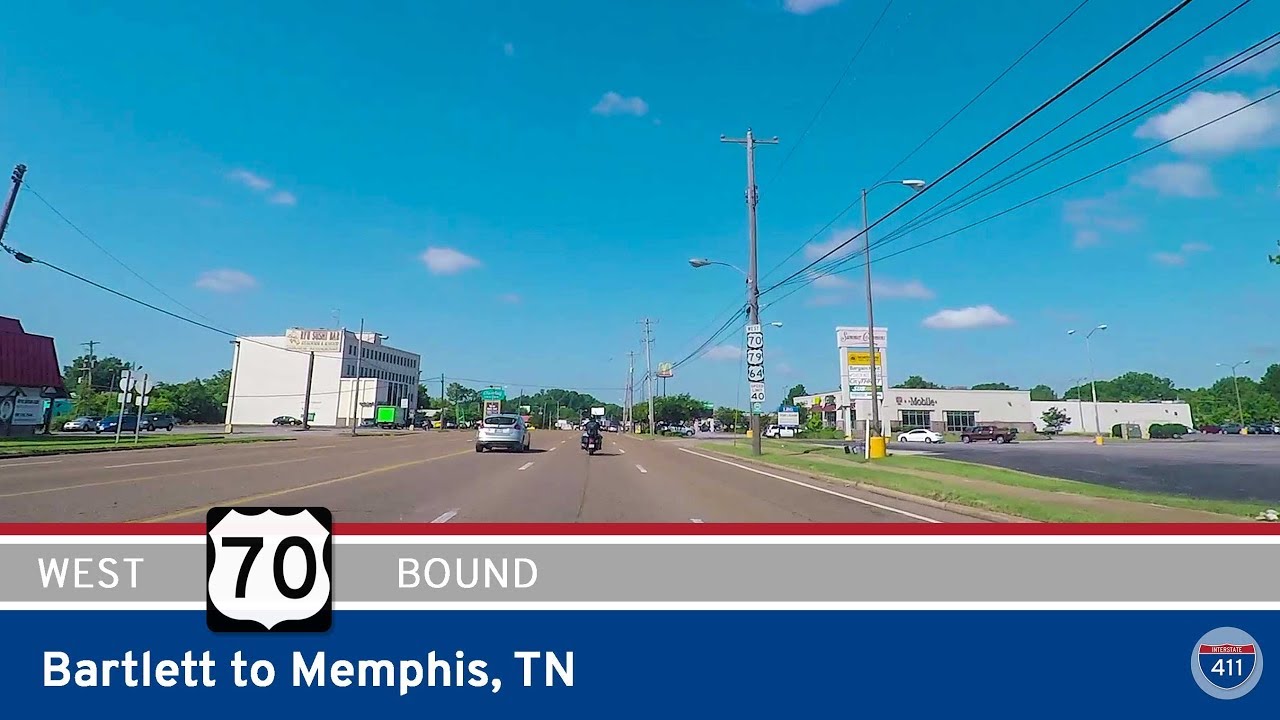 US Highway 70 - Summer Ave - Bartlett to Memphis - Tennessee |  Drive America