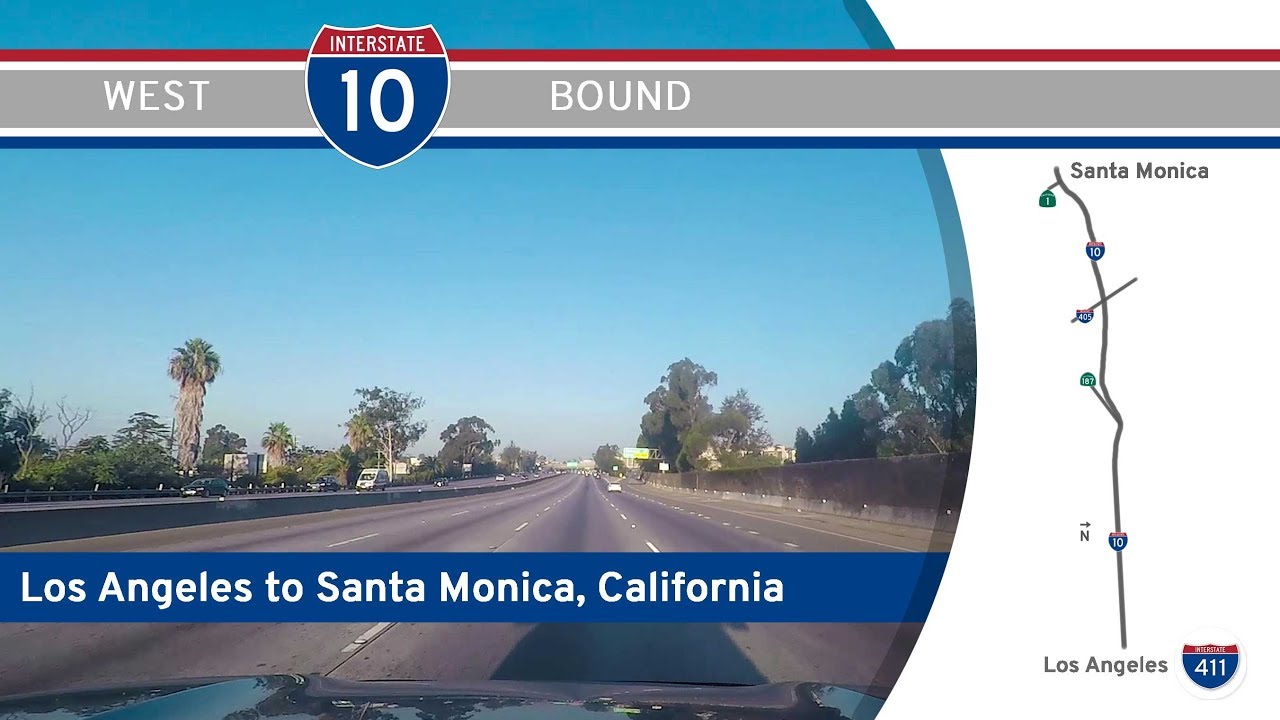 Interstate 10 - Los Angeles to Santa Monica - California |  Drive America