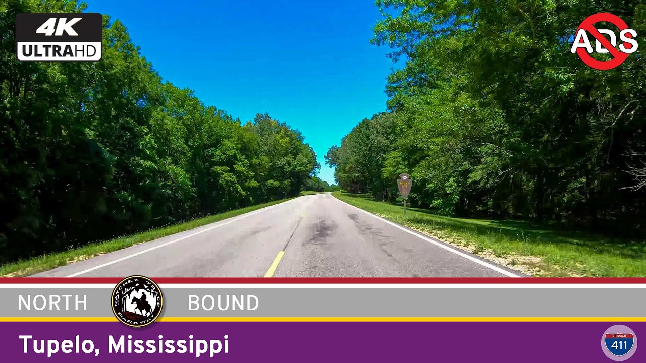 [Revisited] Natchez Trace Parkway: Northbound through Tupelo - Mississippi (Ad-Free)