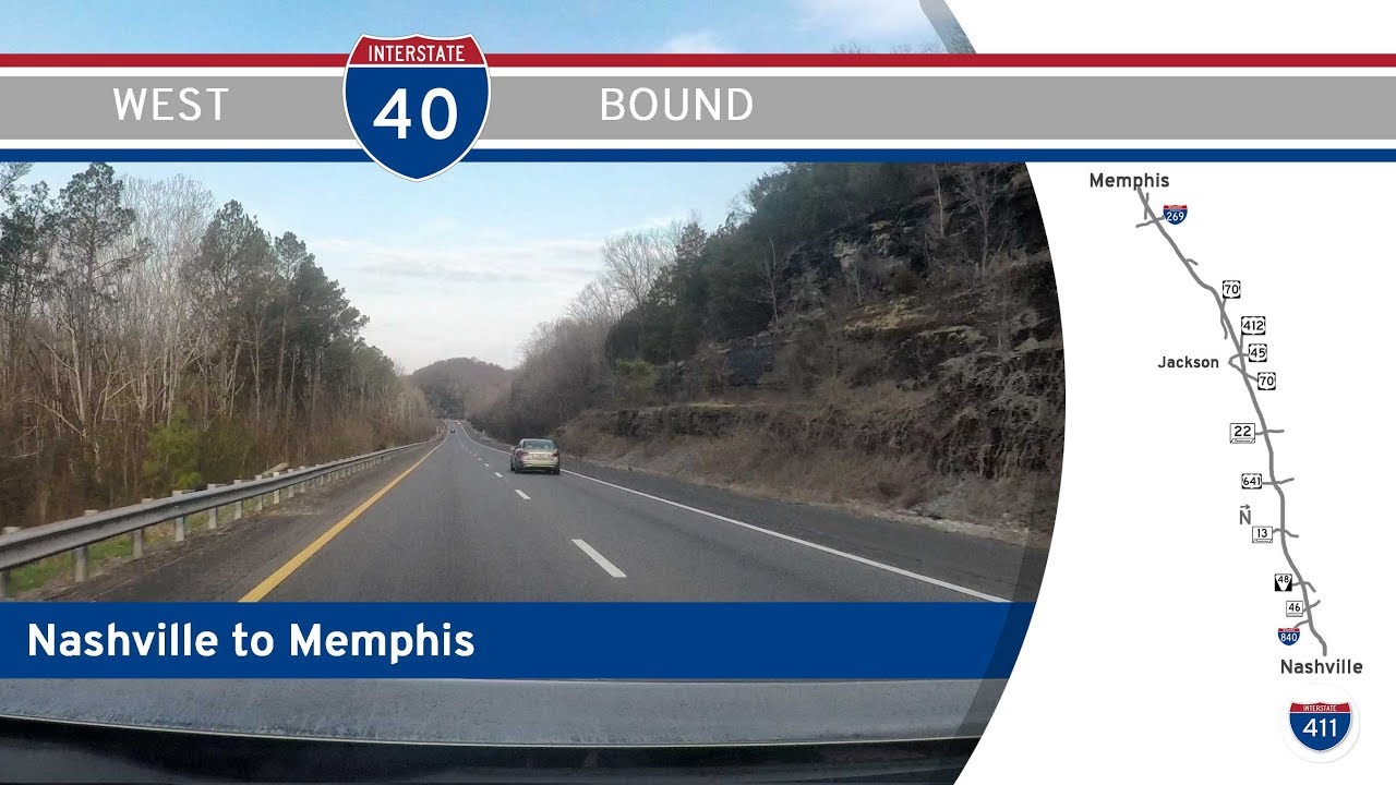 Interstate 40 - Nashville to Memphis - Tennessee |  Drive America