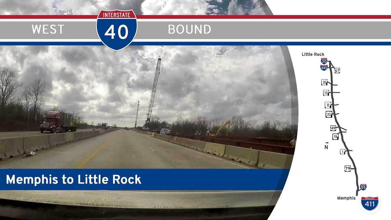 Interstate 40 - Memphis to Little Rock - Arkansas |  Drive America