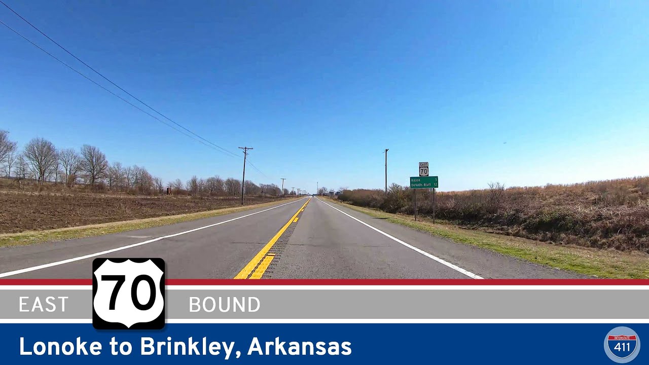 U.S. Highway 70: Lonoke to Brinkley - Arkansas | Drive America