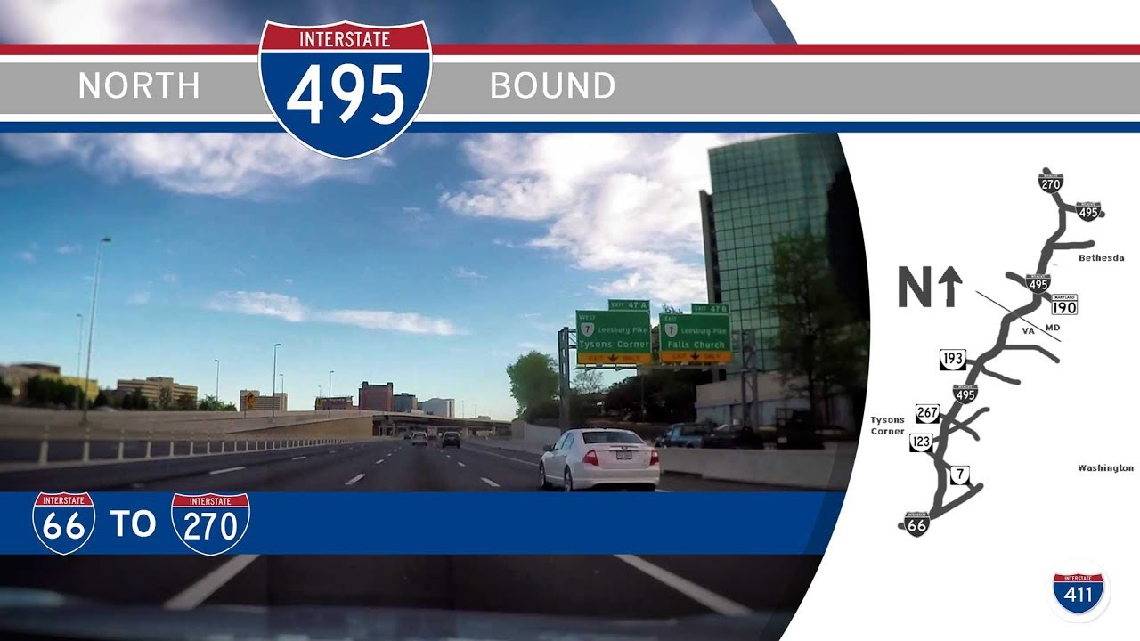 Interstate 495 - Virginia I-66 to Maryland I-270 |  Drive America