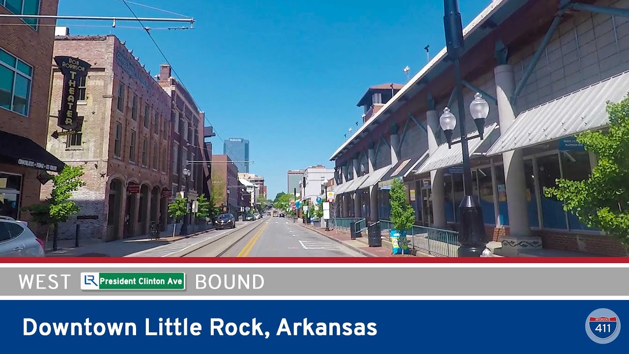 Westbound on President Clinton Avenue in Little Rock - Arkansas  |  Drive America