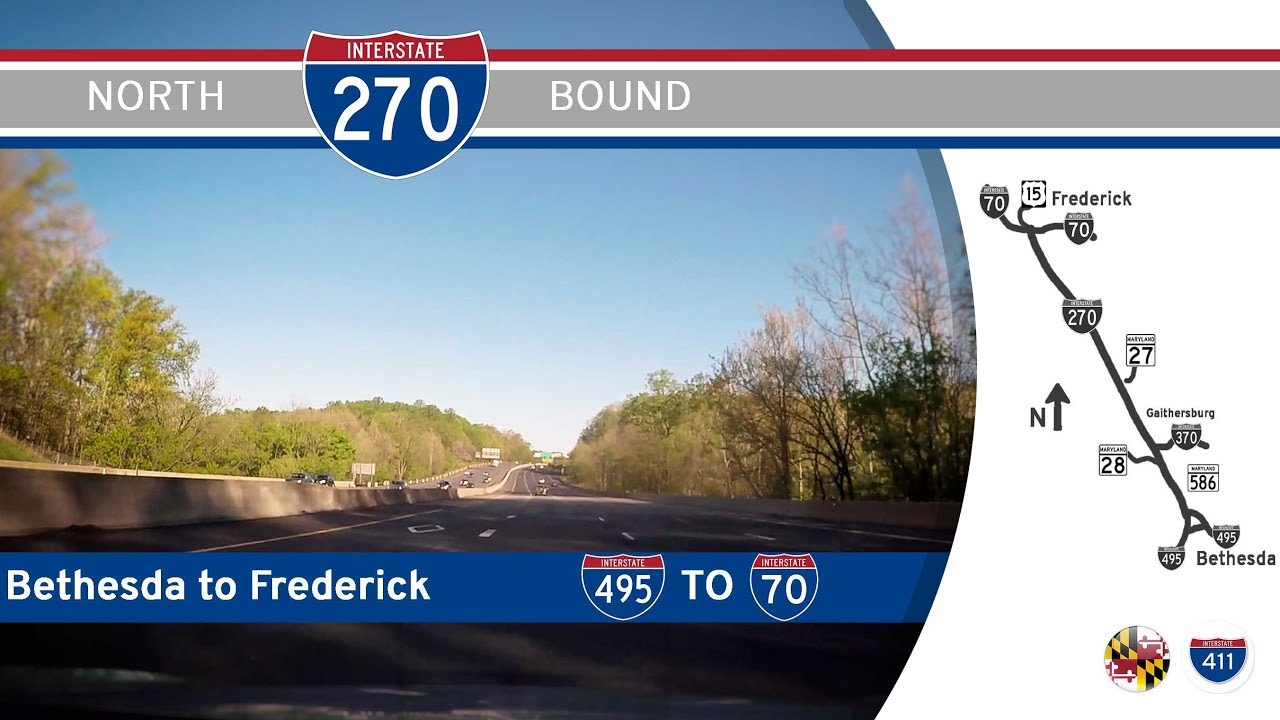 Interstate 270 - Bethesda to Frederick - Maryland |  Drive America