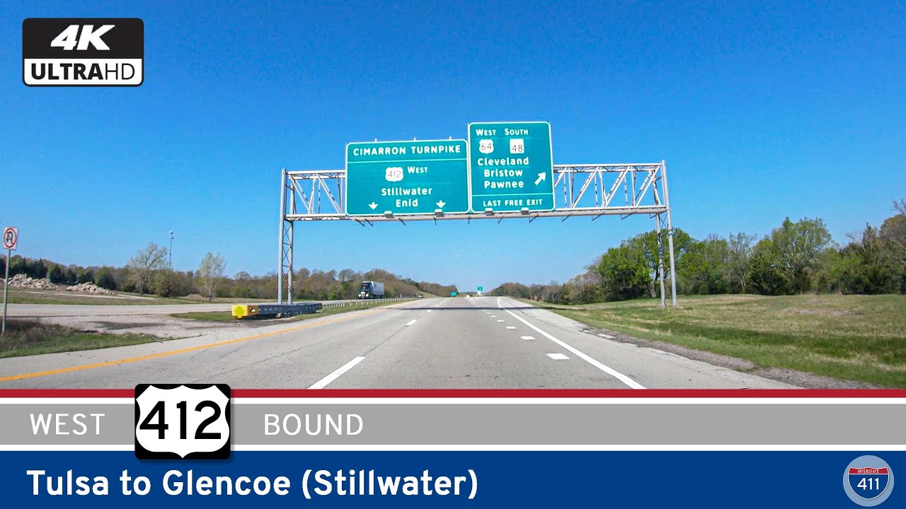 U.S. Route 412: Tulsa to Stillwater - Oklahoma | Drive America's Highways 🚙
