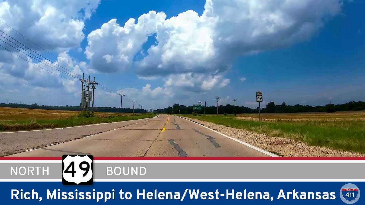 U.S. Route 49: Rich, Mississippi to Helena/W. Helena, Arkansas | Drive America