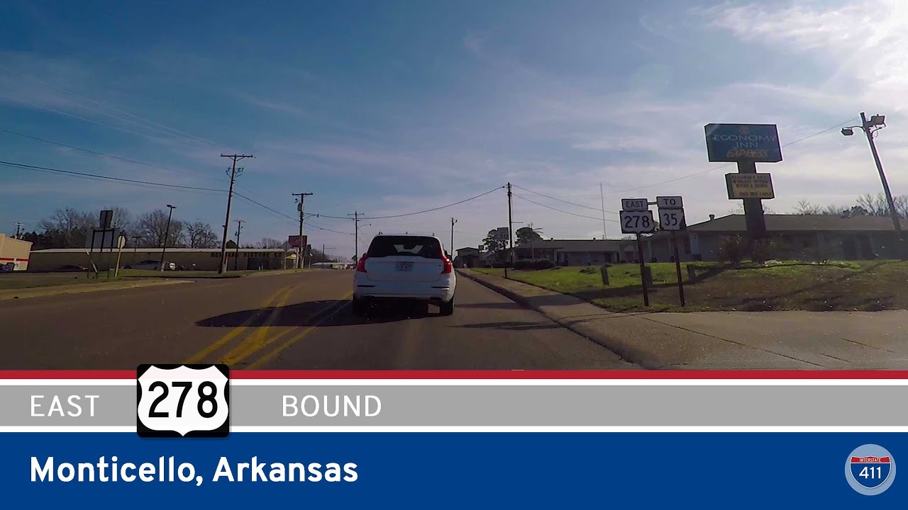 U.S. Highway 278 Eastbound in Monticello - Arkansas |  Drive America