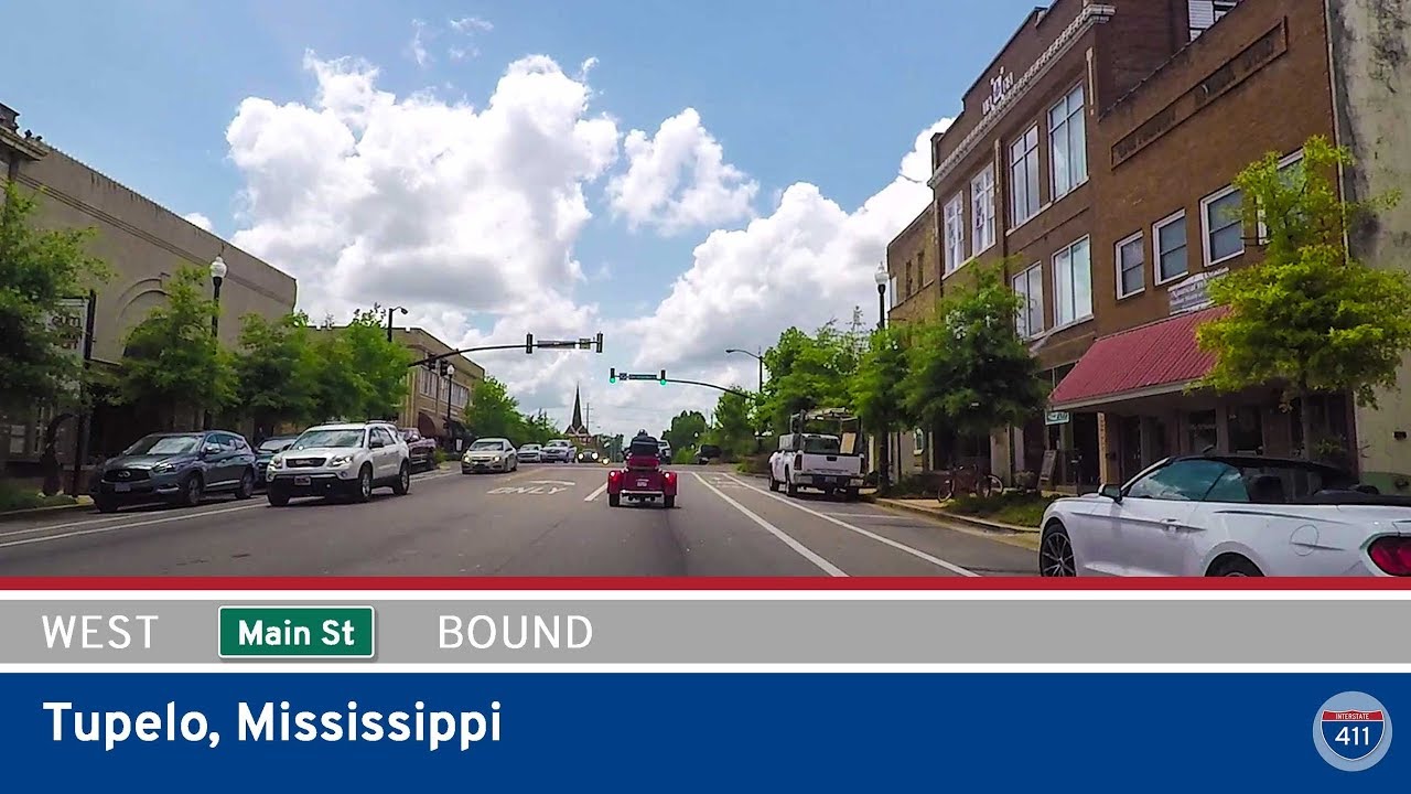 Main Street (Westbound) - Tupelo - Mississippi |  Drive America