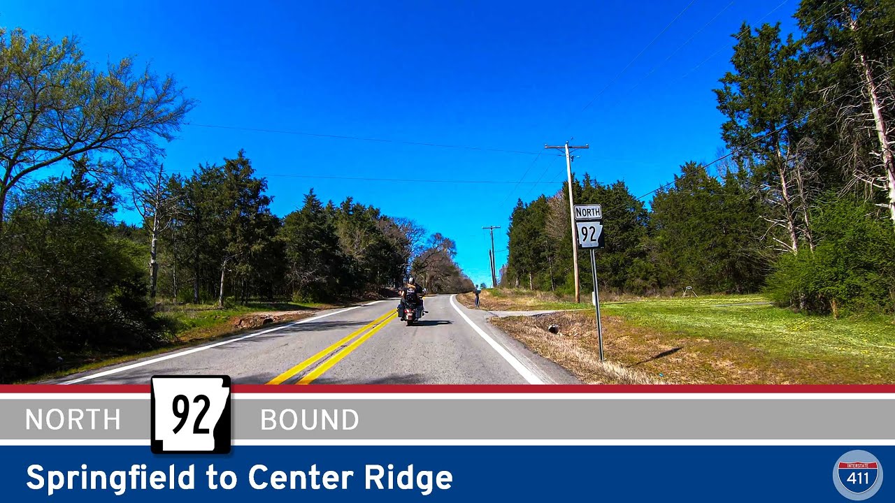 Arkansas Highway 92: Springfield to Center Ridge