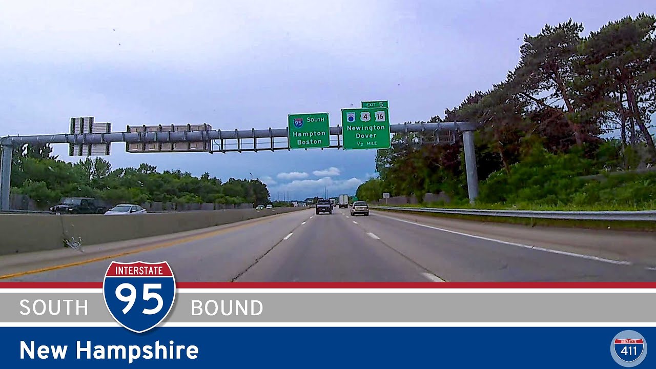 Interstate 95:  Southbound in New Hampshire