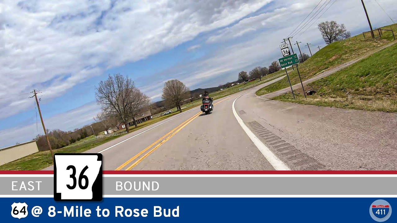 Arkansas Highway 36: 8-mile to Rose Bud