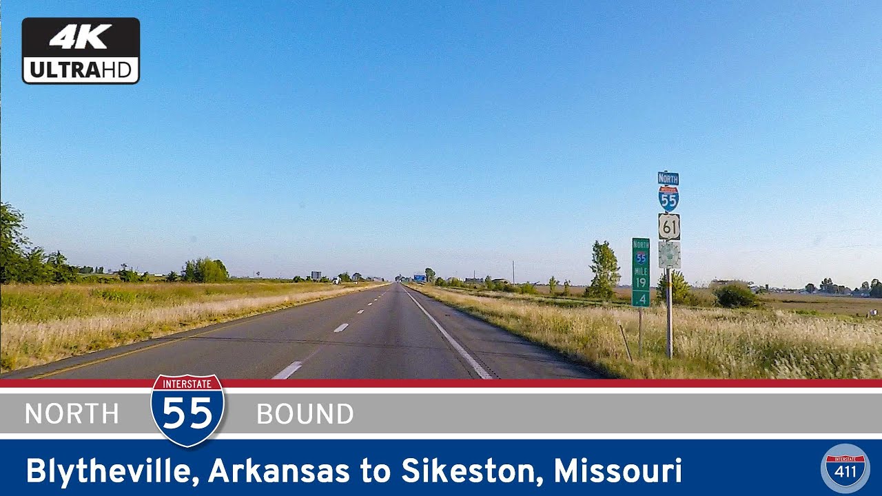 Interstate 55: Blytheville, Arkansas to Sikeston, Missouri
